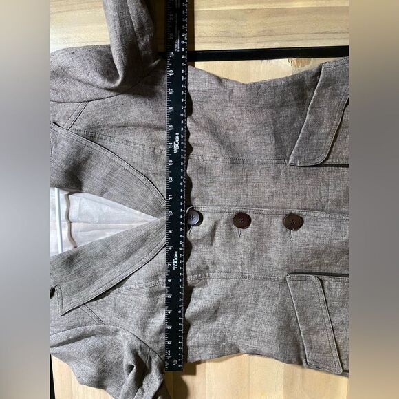 Iris setlakwe 100%‎ linen brown pants suit - Picture 13 of 14